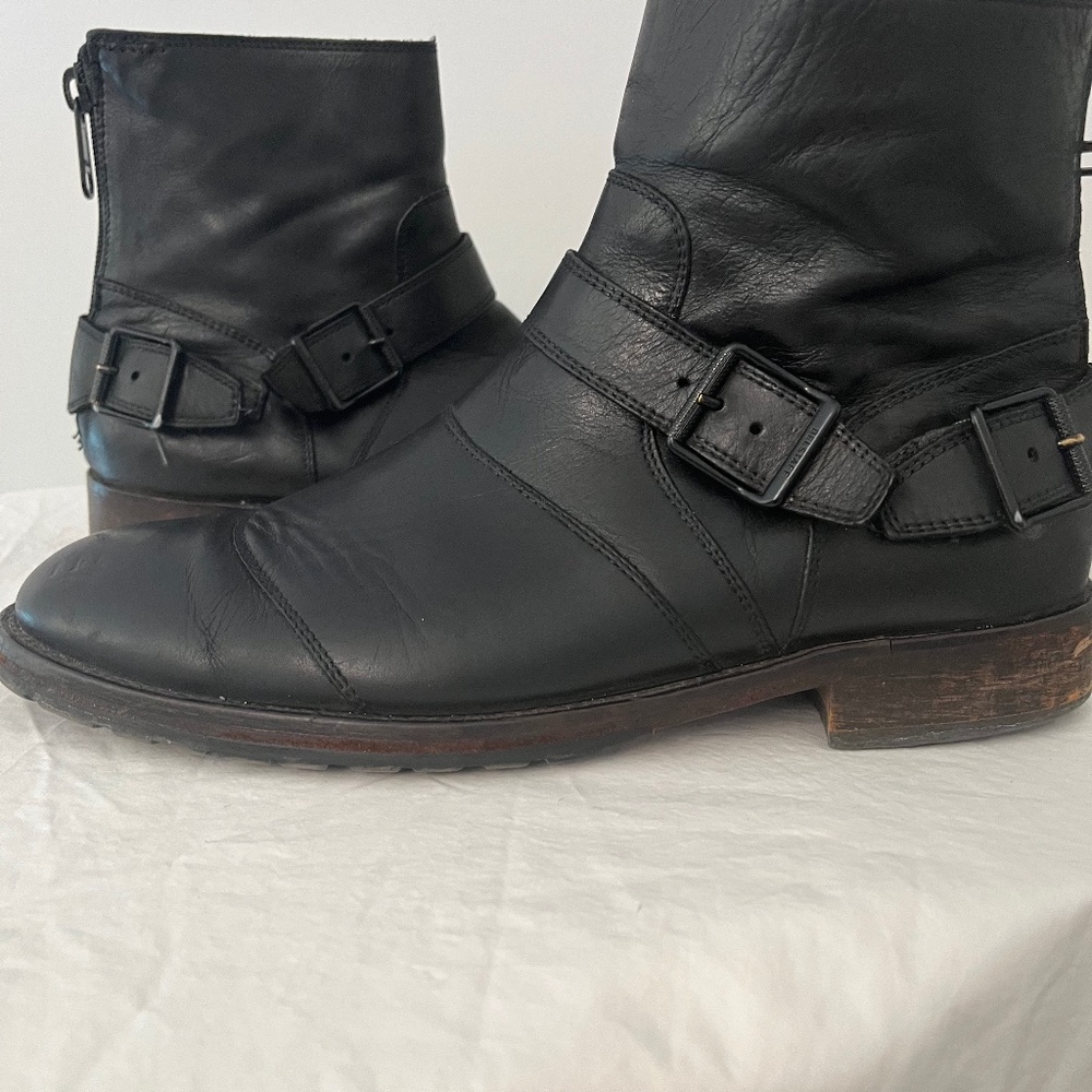 Belstaff Trailmaster Black Leather Boot